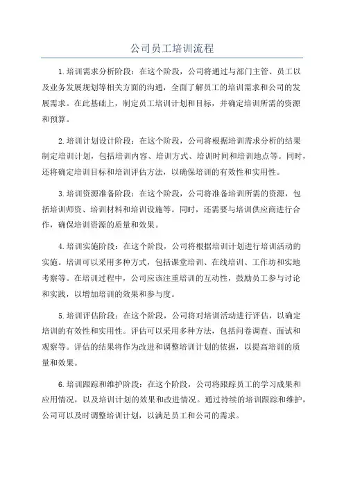 公司员工培训流程