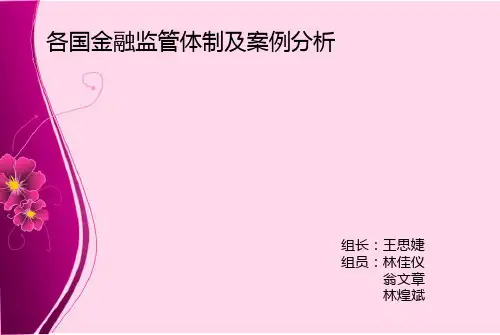 各国金融监管体制及案例分析