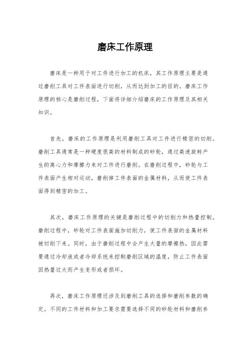 磨床工作原理