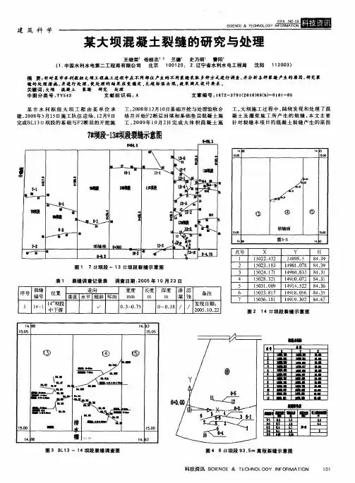 某大坝混凝土裂缝的研究与处理