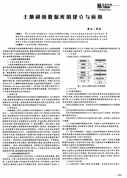 土地利用数据库的建立与应用