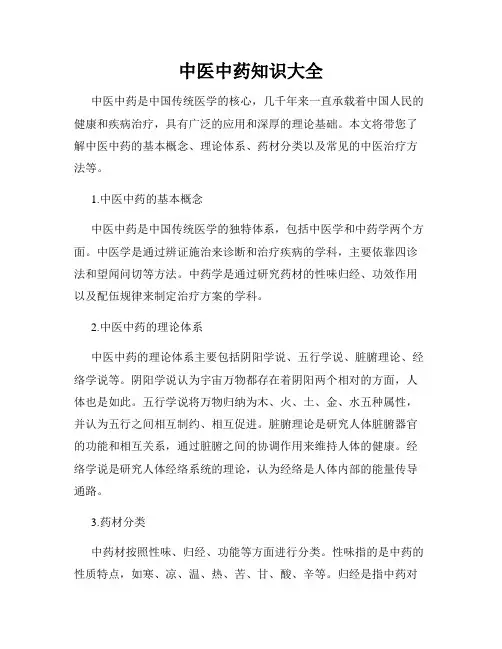 中医中药知识大全