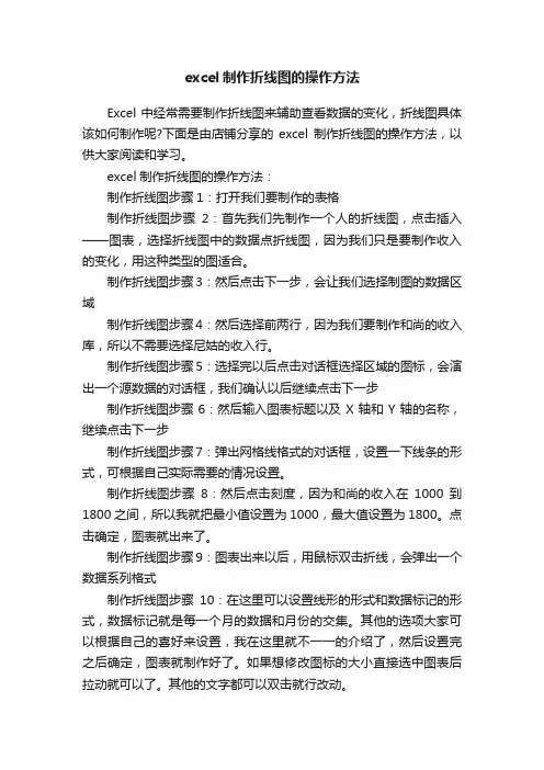 excel制作折线图的操作方法