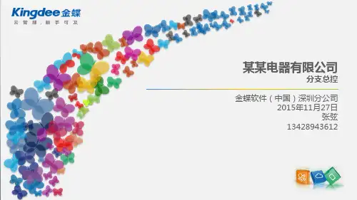 K3Cloud某某电器公司售前方案