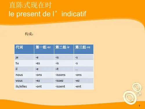法语的时态和语态课堂PPT课件