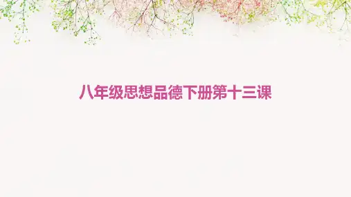 八年级思想品德下册第十三课