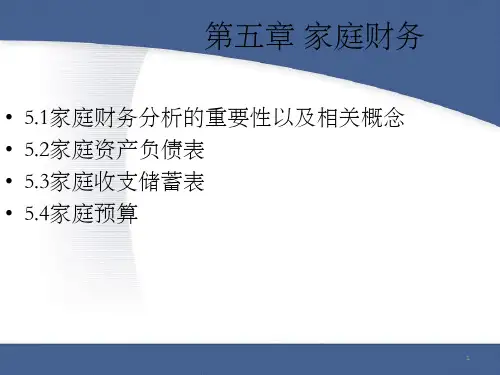 《new家庭财务分析》PPT课件