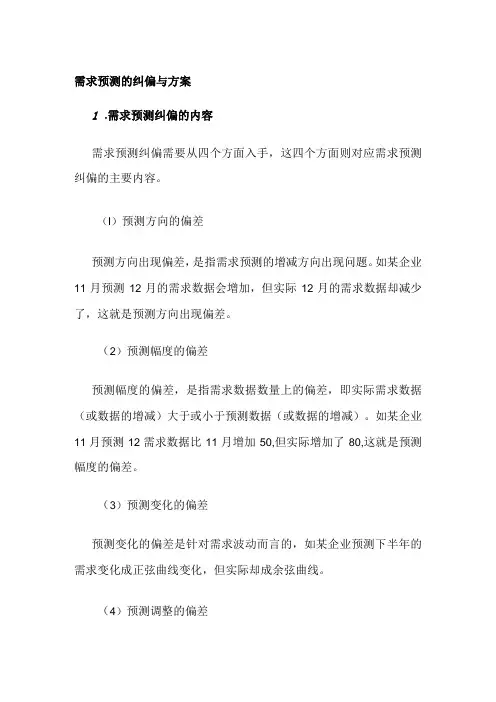 需求预测的纠偏与方案全套