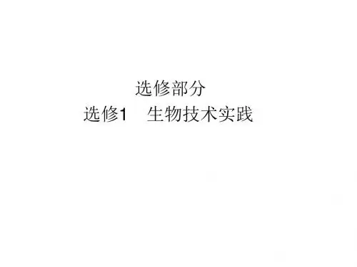 高考生物一轮复习(人教版)精品课件选修1-1