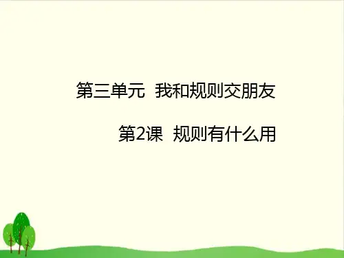 三年级上册品德教学课件- 规则有什么用人教新课标
