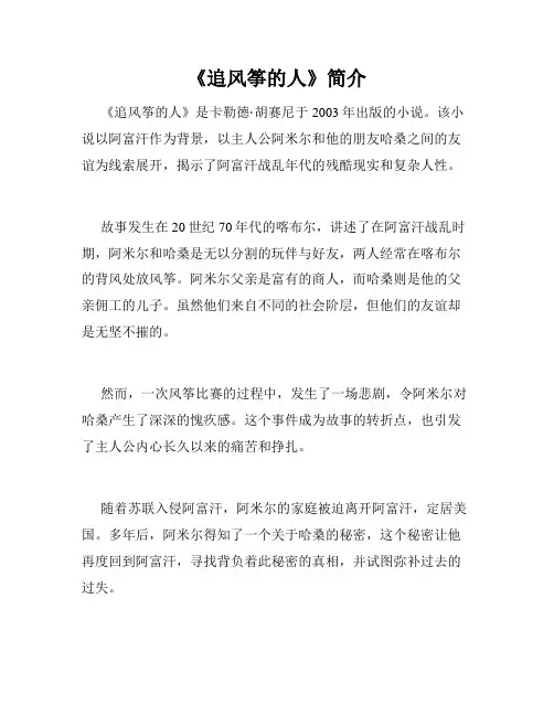 《追风筝的人》简介