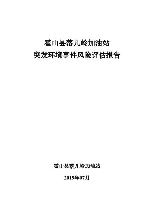1、环境风险评估报告--正文