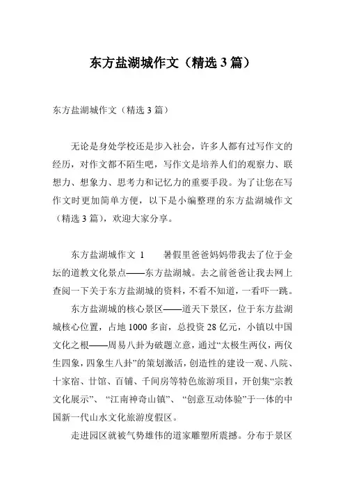 东方盐湖城作文(精选3篇)