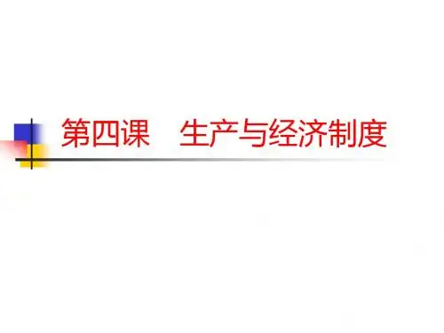高中政治经济生活第四课课件