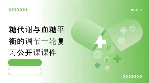 糖代谢与血糖平衡的调节一轮复习公开课课件
