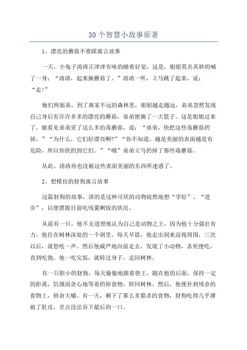 30个智慧小故事原著