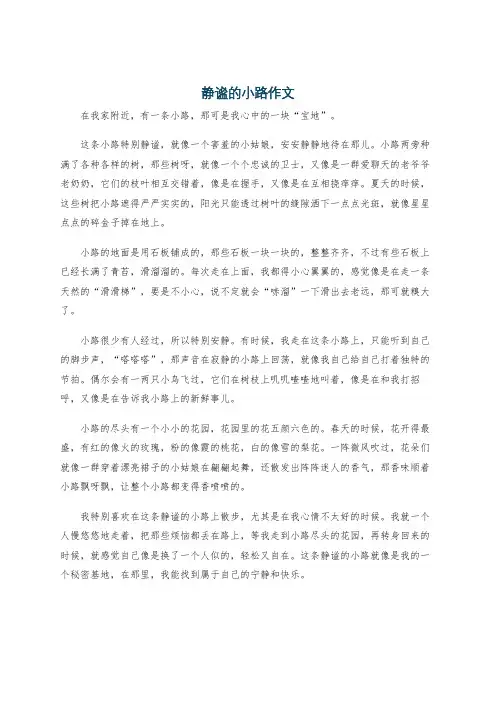 静谧的小路作文