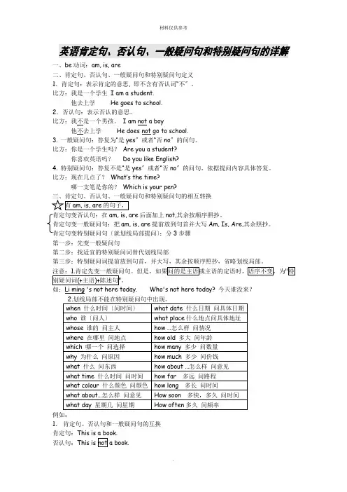小学英语一般疑问句和特殊疑问句(附练习题)