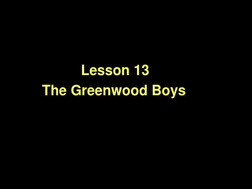 新概念英语第二册第13课_the_greenwood_boys_绿林少年