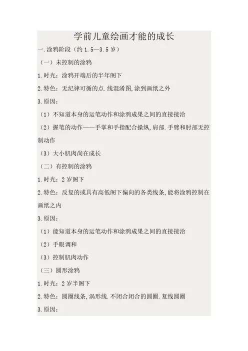 学前儿童绘画能力的发展