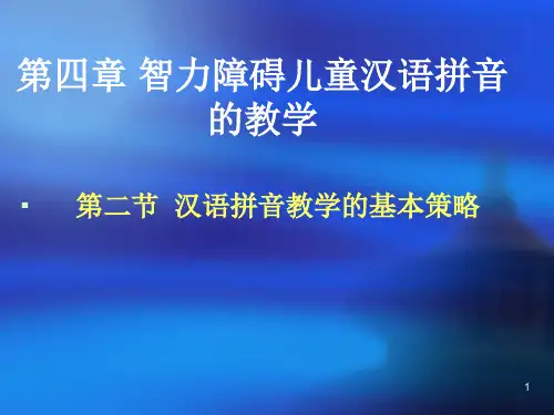 智力障碍儿童汉语拼音的教学概要