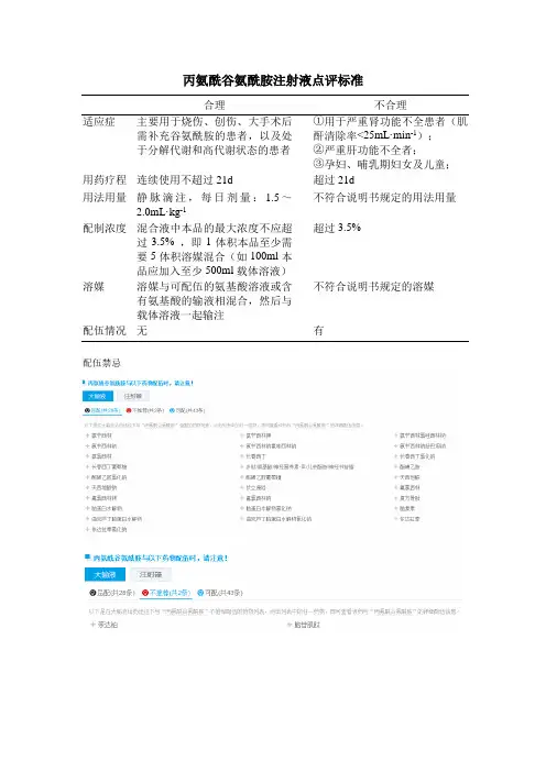 丙氨酰谷氨酰胺注射液标准