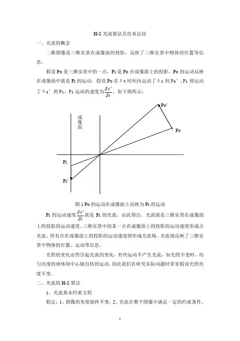 H-S光流算法及仿真总结