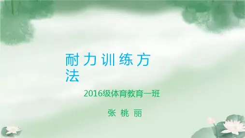 耐力训练方法