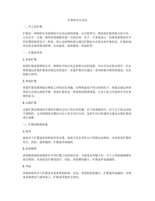 扩散知识点总结