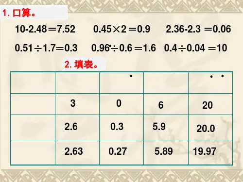 新人教版五年级上册数学第三单元解决问题进一法去尾法