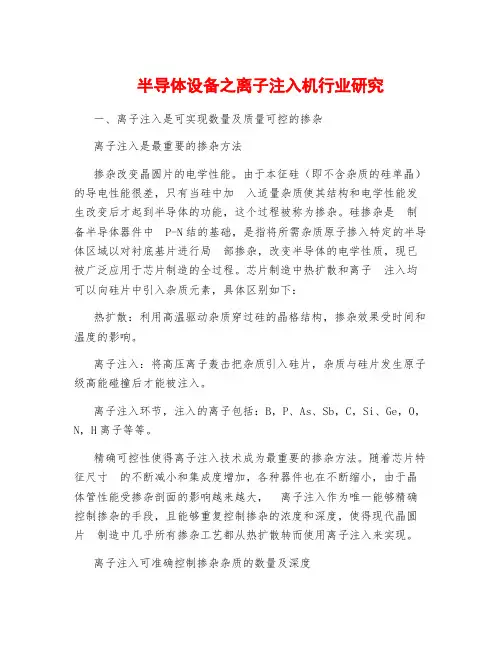 半导体设备之离子注入机行业研究