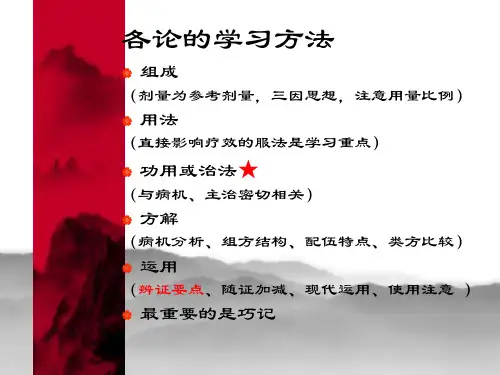 中医 中医方剂学解表剂  PPT课件