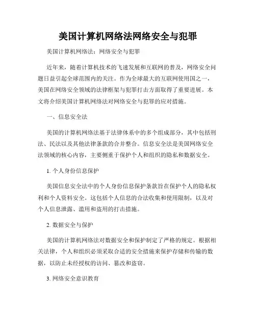美国计算机网络法网络安全与犯罪