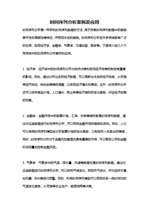 时间序列分析案例及应用