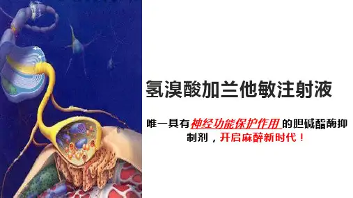 加兰他敏注射液-唯一具有神经功能保护作用 的胆碱酯酶抑制剂,开启麻醉新时代!
