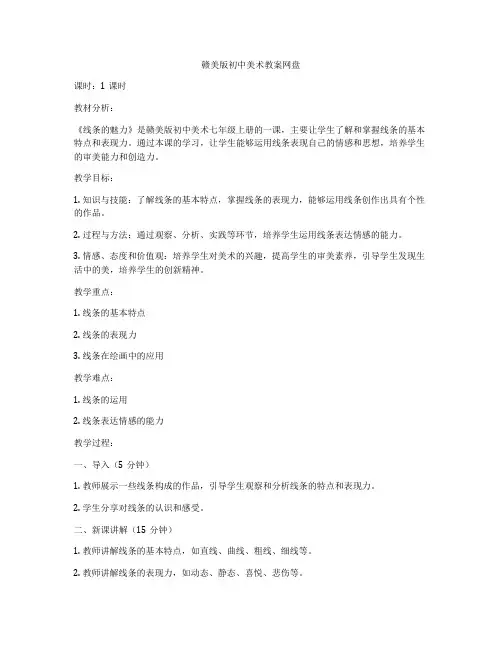 赣美版初中美术教案网盘
