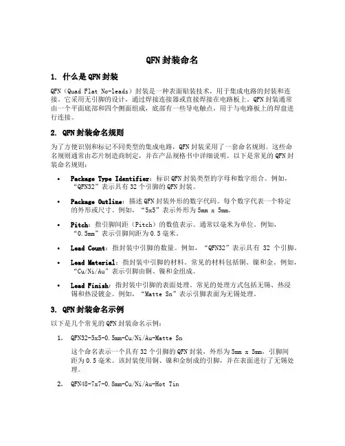 qfn封装命名