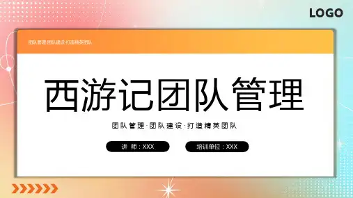 西游记团队管理PPT课件(最新)可修改全文