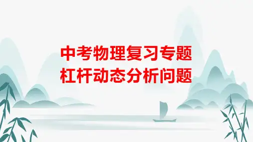 2024年中考物理二轮复习专题：杠杆动态分析