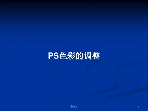 PS色彩的调整PPT学习教案