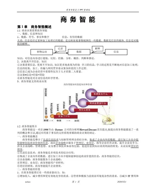 商务智能复习