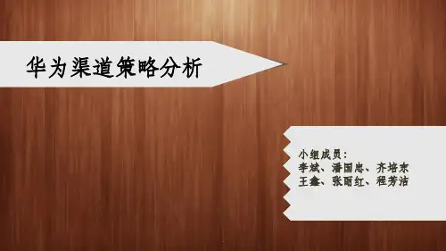华为渠道策略分析ppt课件