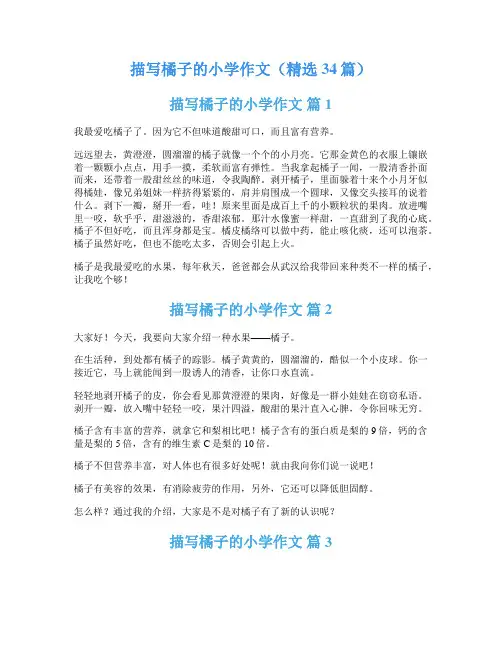 描写橘子的小学作文(精选34篇)