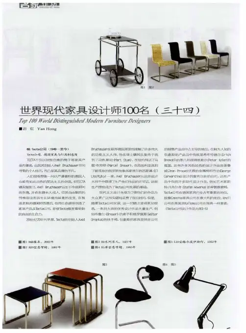 世界现代家具设计师100名(三十四)