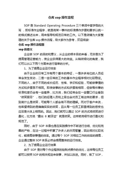 仓库sop操作流程