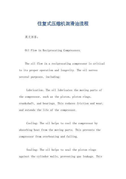 往复式压缩机润滑油流程