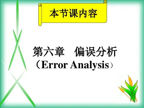 偏误分析 课件