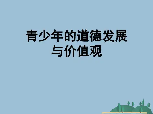 青少年的道德发展与价值观