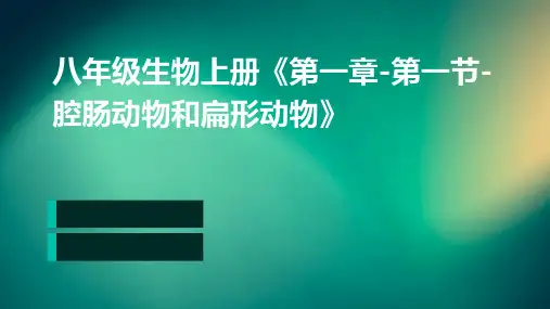 八年级生物上册《第一章-第一节-腔肠动物和扁形动物》