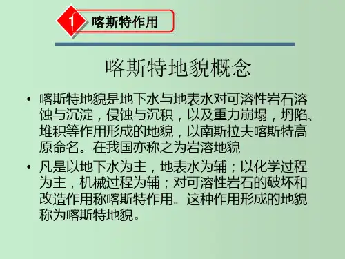 喀斯特地貌 教学PPT课件